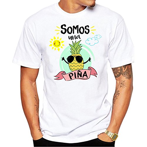 Camiseta Hombre Somos una Piña Camiseta Divertida de Grupos de Despedida, Bodas, Fiestas, Feria (M)